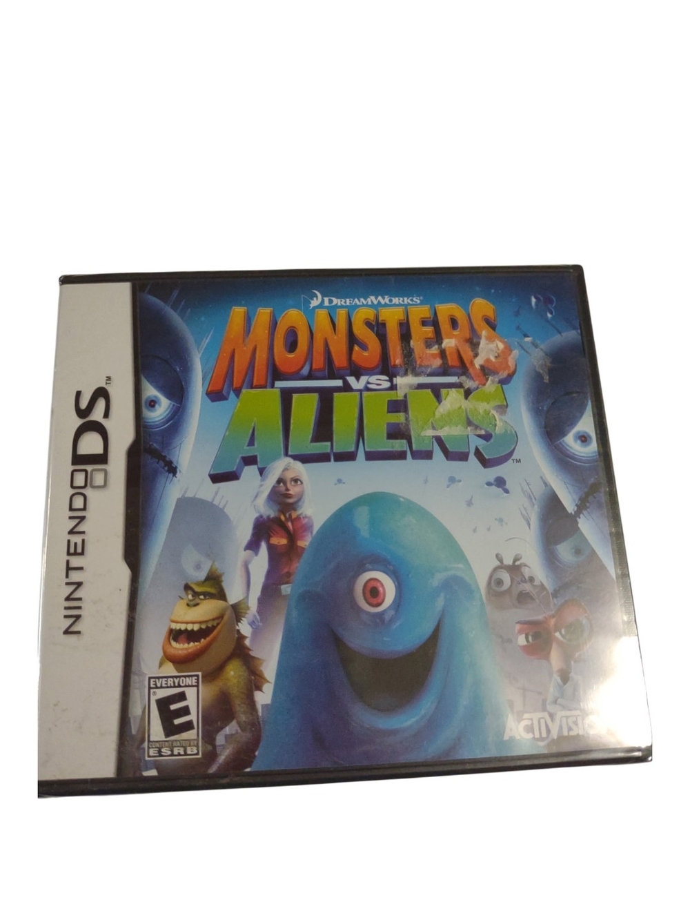 Nintendo DS Monsters vs Aliens Video Game - Blue & Green Cover